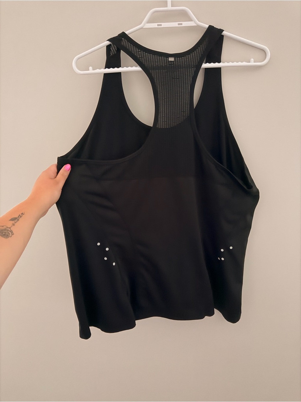 Black Racerback Performance Tank Top - Picture 3 of 3